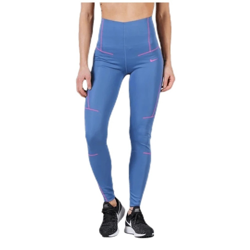 Nike Zip Zag Blue Tights Dri Fit size Small - Picture 2 of 6
